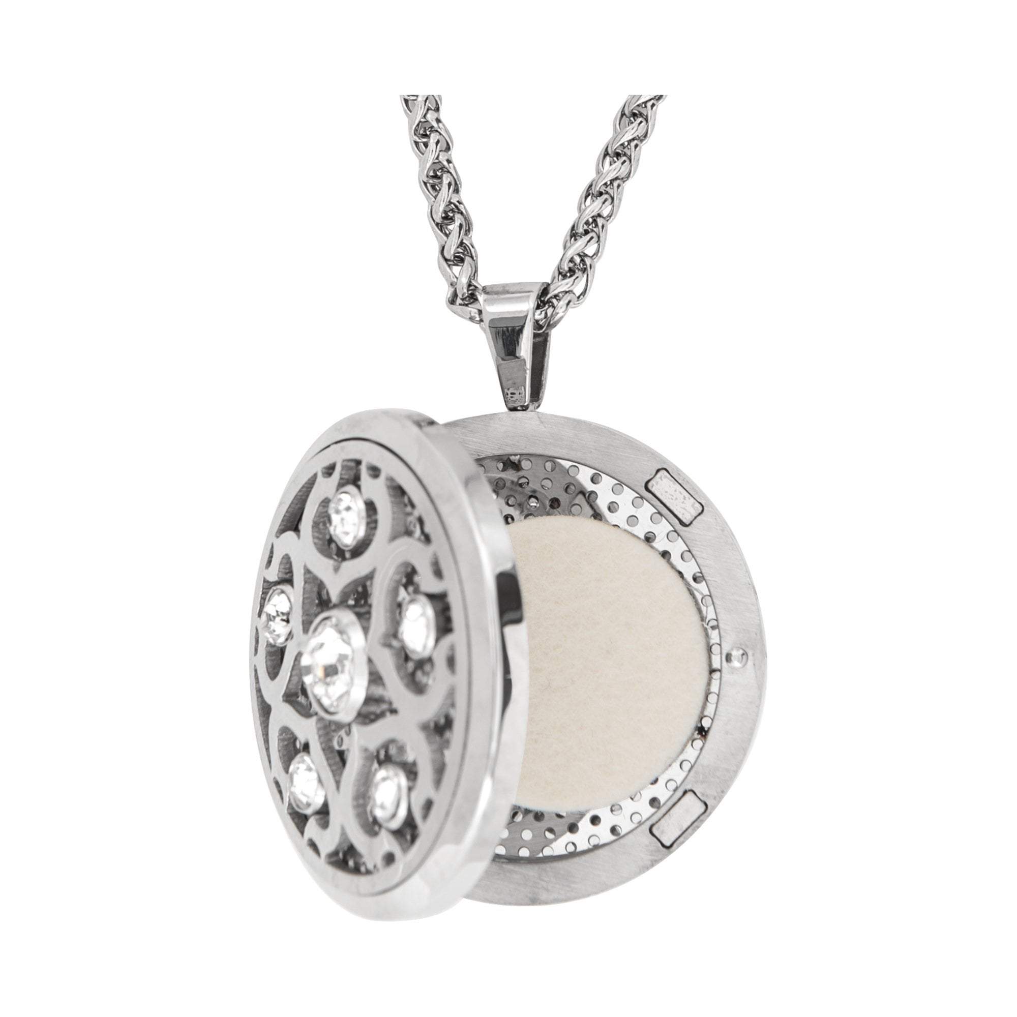 Jewelry Crystalized Aromatherapy Locket Necklace