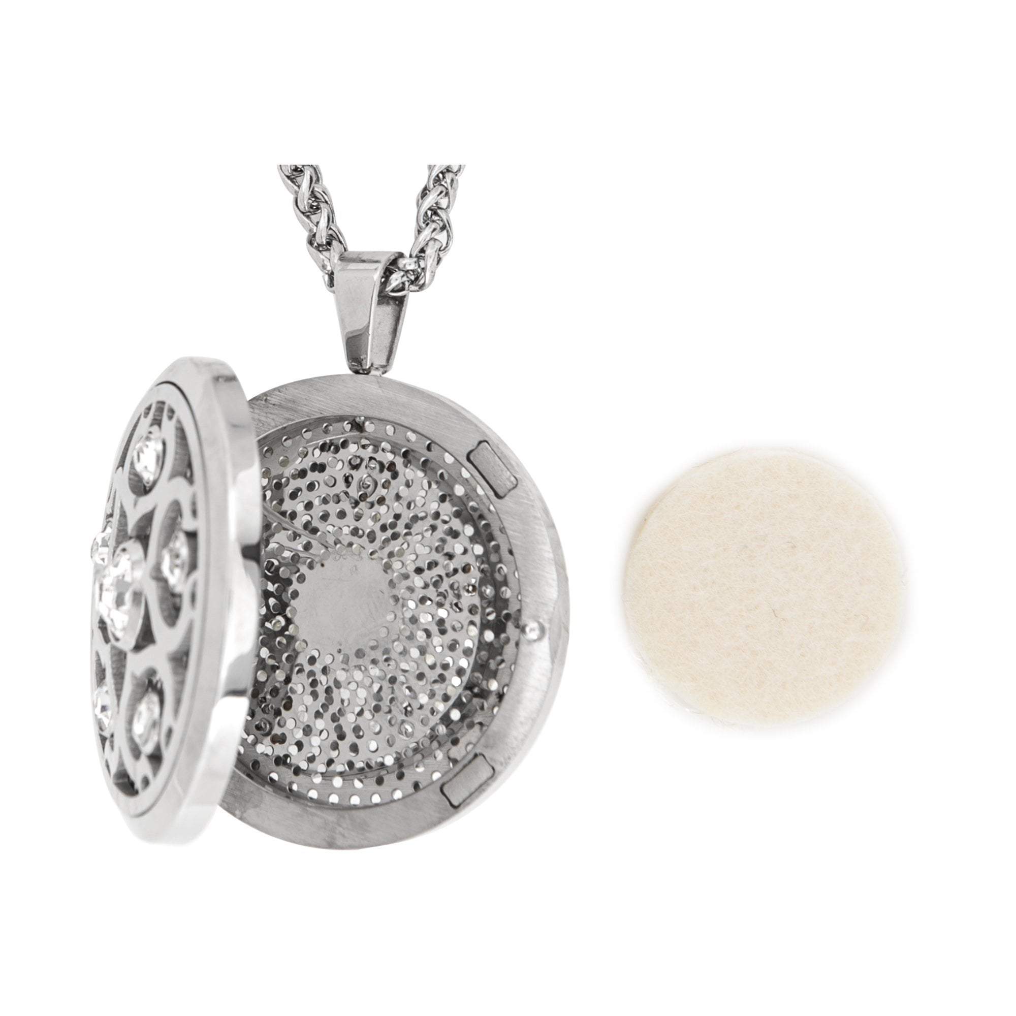 Jewelry Crystalized Aromatherapy Locket Necklace