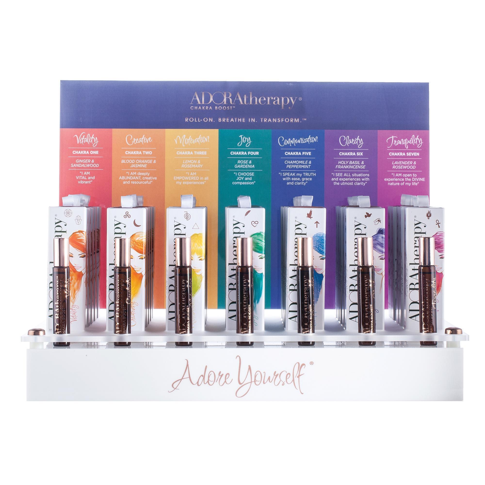 ADORAtherapy Chakra Boost Roll-On Display, 10 ml, 42 Count