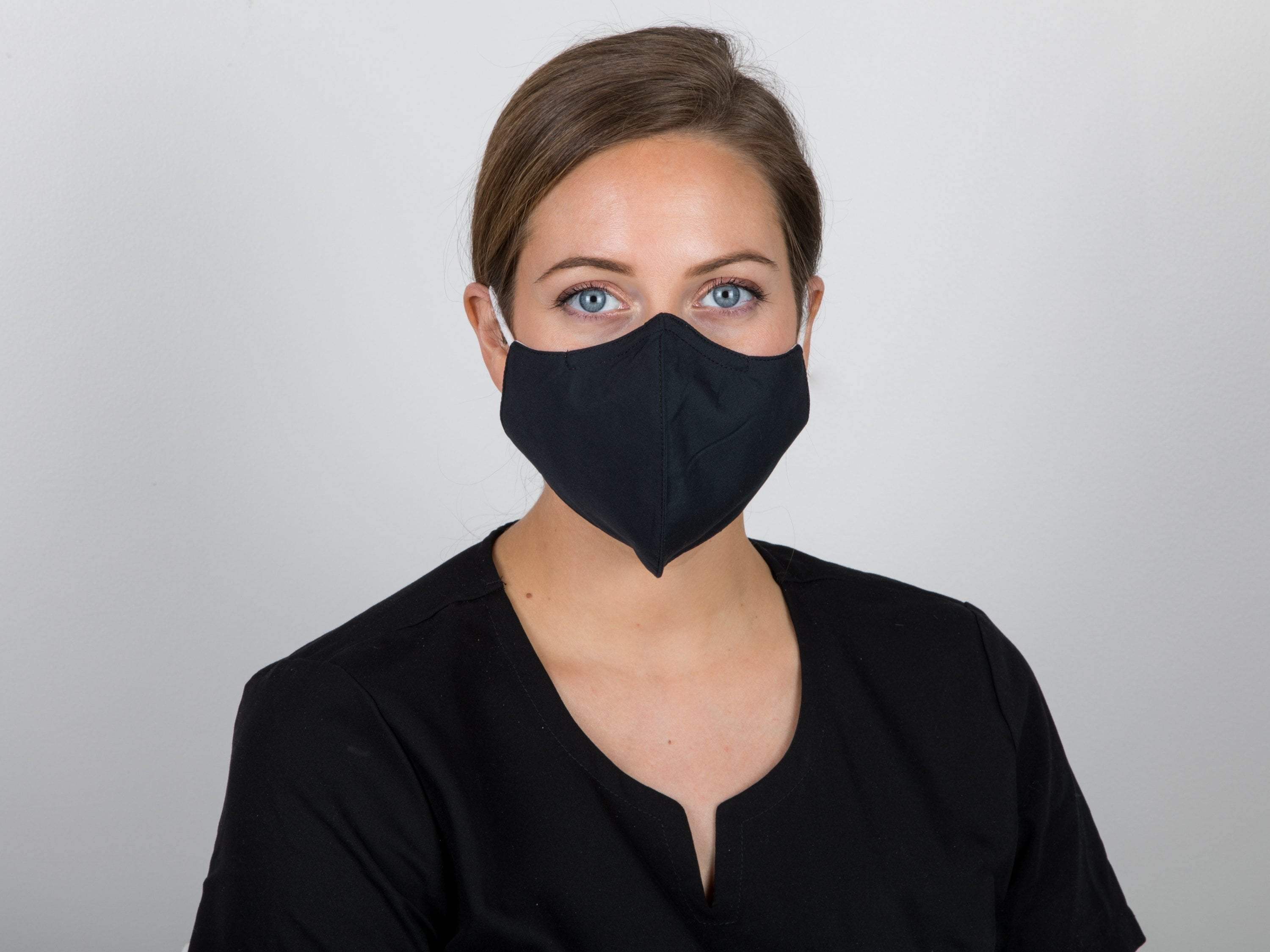 Face Masks & Eyewear Medium / Black 3-Layer Microfiber Earloop Face Mask