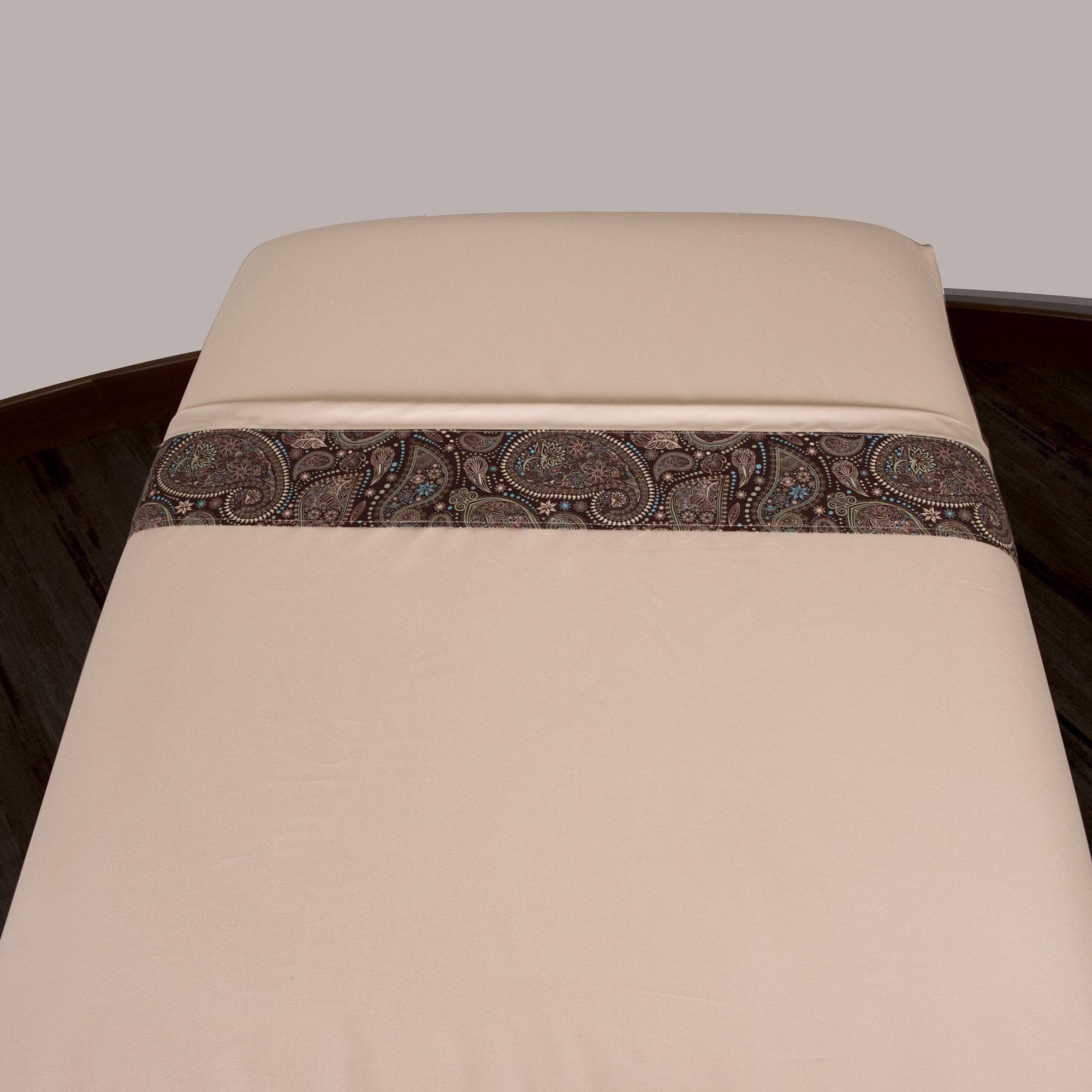 Flat Sheets Coffee Leaf with Cream body Sposh Paisley Collection Flat Sheet