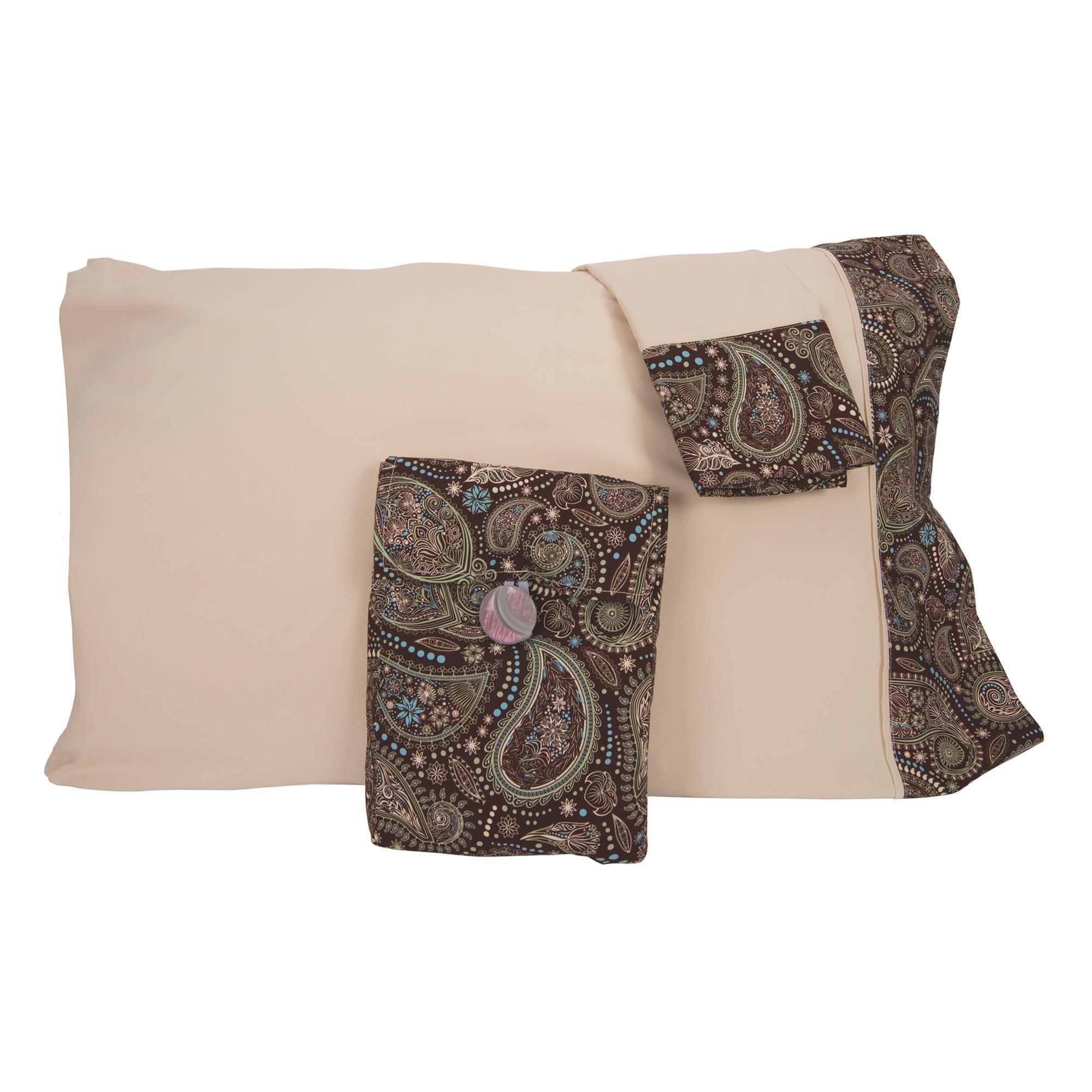 Home & Linens Coffee Leaf / Queen Sposh Retail Paisley Pillow Cs