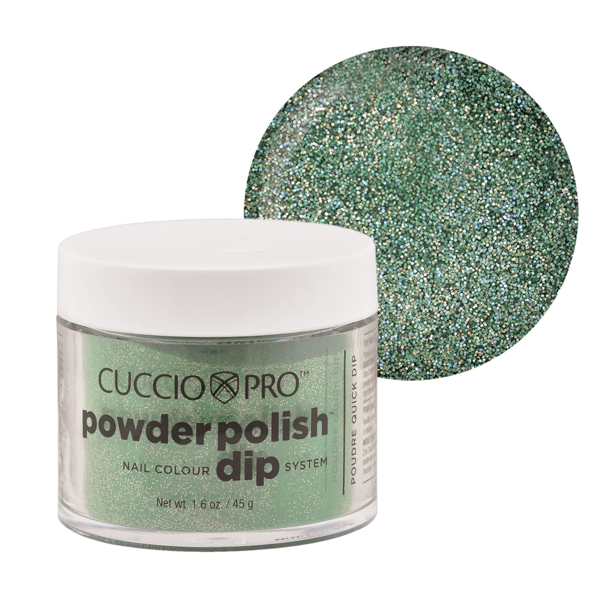 Powder Polish / Dip Polish Emerald wRnbow Mica Cuccio Pro Dipping Powder