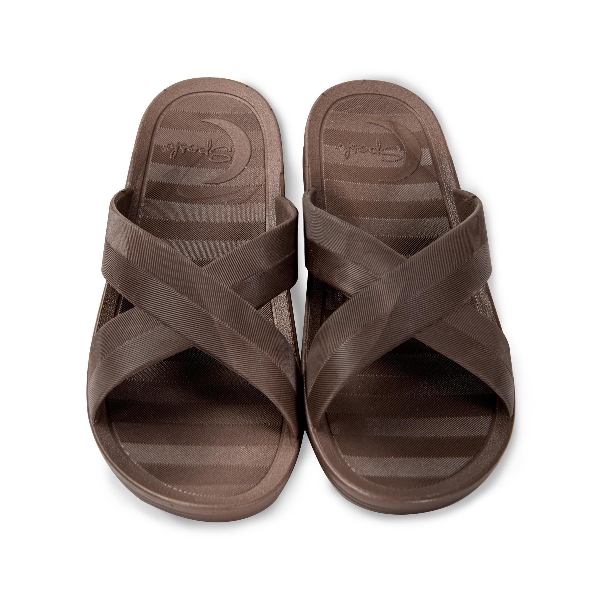 Sandals & Slippers Brown / Small Sposh Cross Strap Sandal